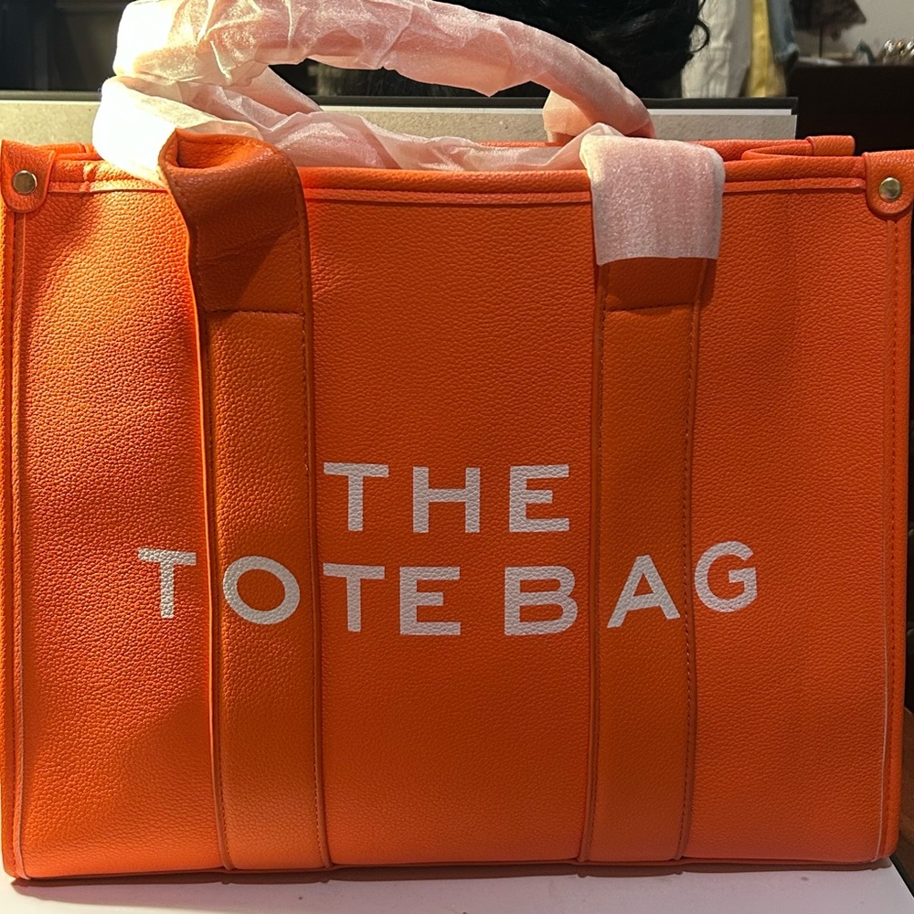 Orange and White Tote Bag “Brand New”